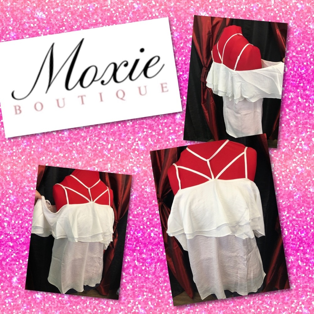 Lacey off the shoulder strappy blouse